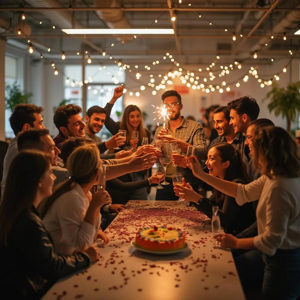 Celebración de un hito del proyecto